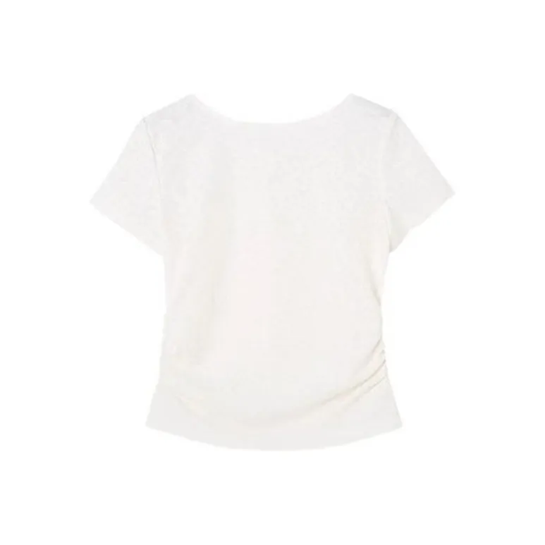 HDFULERN T Shirts Women's Ecru-1