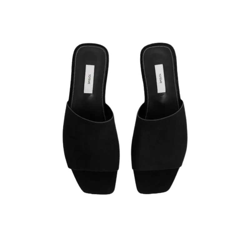 TOTEME Slide Slippers Women's Black-2