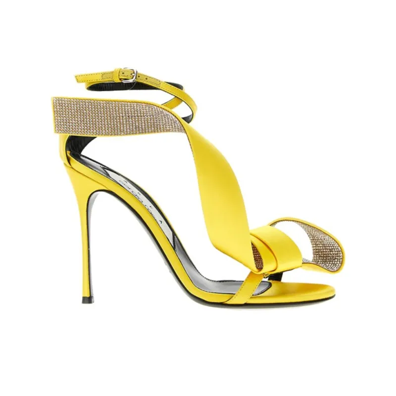 AREA X SERGIO ROSSI Marquise 105mm Satin Sandals-1