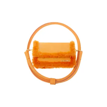 Jacquemus Wool One Shoulder Handbags Women's Orange
