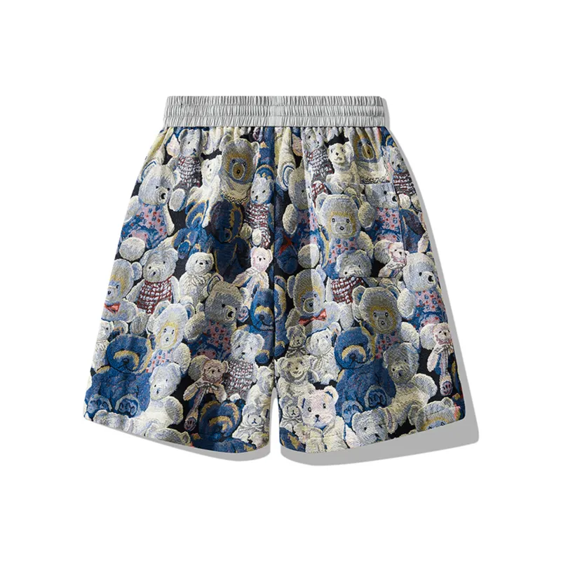 CAT'S PAW Casual Shorts Unisex Blue Bear-4