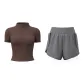 [Short-Sleeved Set]Drip Coffee+Gray