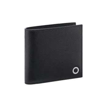 BVLGARI Calfskin Wallet Men's Black
