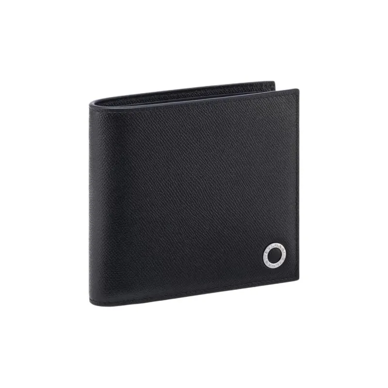 BVLGARI Calfskin Wallet Men's Black-0