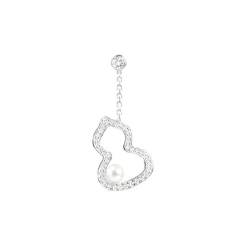 Qeelin 18K White Gold Earrings Women's Silver