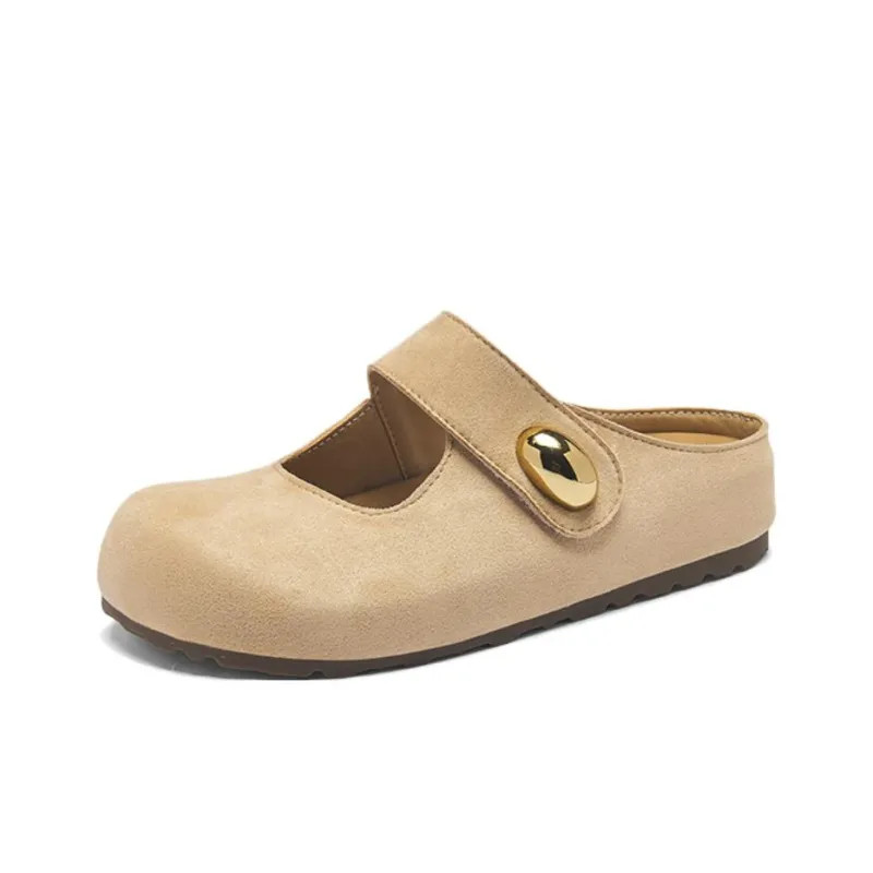 AGSDON Abrasion Resistant Closed Toe Slippers 3.5cm Women's-1