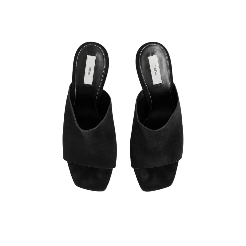 TOTEME Slide Slippers Women's Black-3