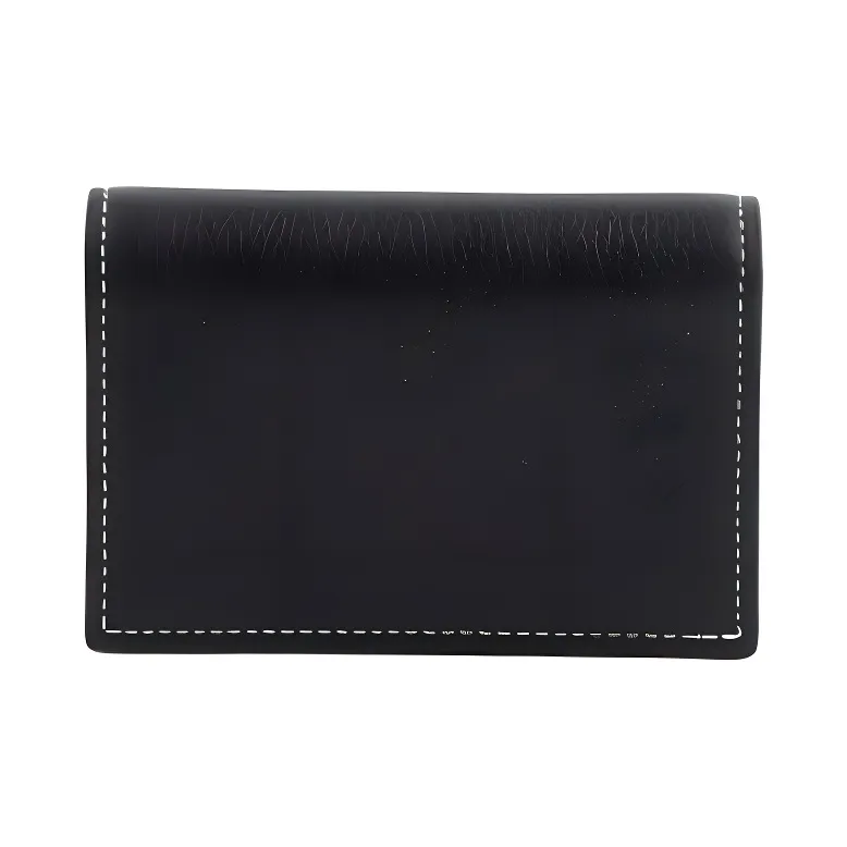 DIOR Saddle Grained Cow Leather Wallet Men's Black-1