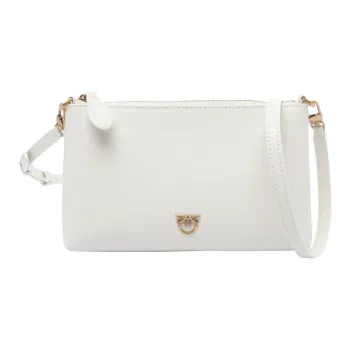 PINKO Calfskin Shoulder Bag Mini Women's White