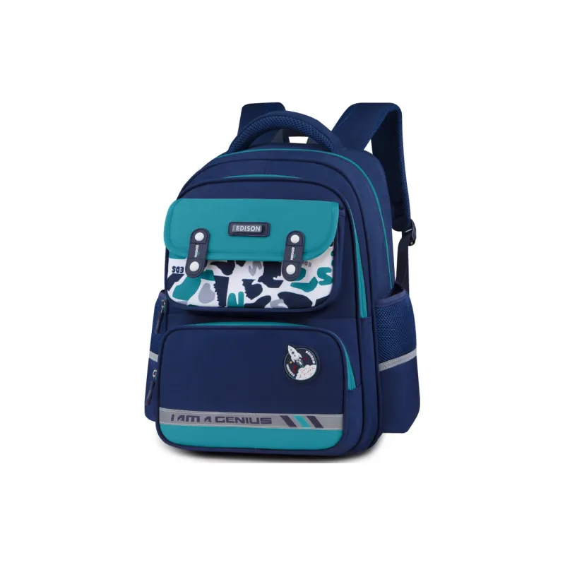 EDISON Oxford Student Bag Regular Kids' Blue Green/Blue Red/Blue Yellow/Blue Pink/Cyan Purple-2