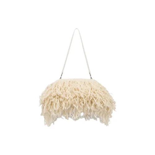 PHILOSOPHY DI LORENZO SERAFINI Textile Fiber Shoulder Bag Trumpets Women's Beige