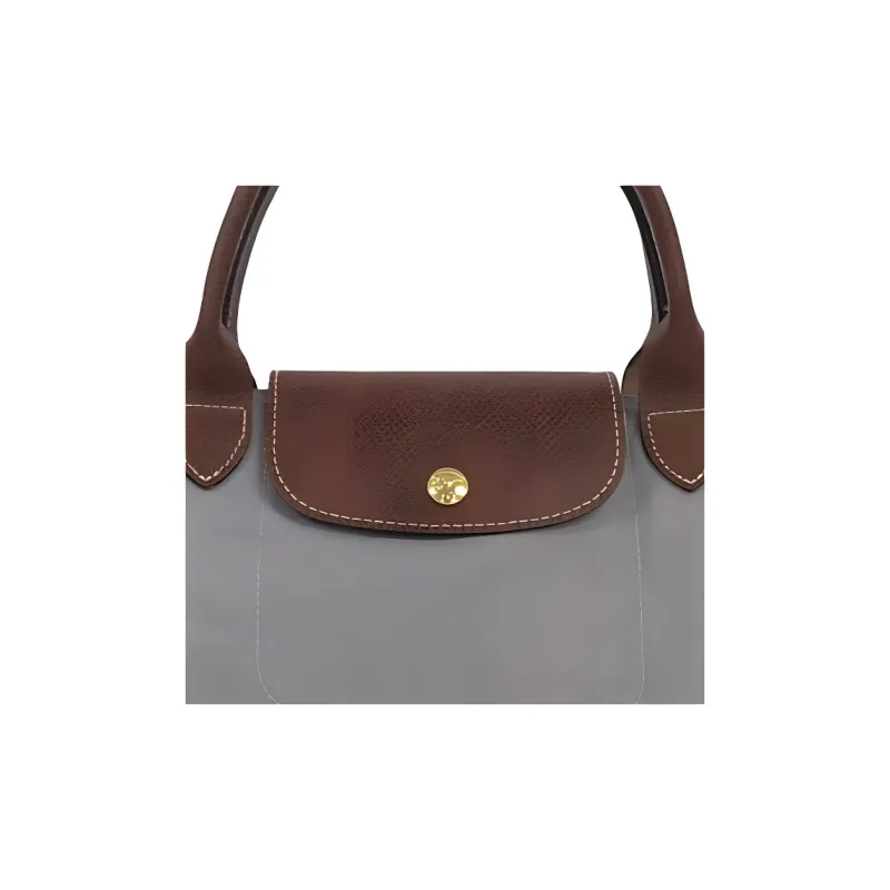 LONGCHAMP Canvas Dumpling Bag Canvas Bag Handbag Women's Dark Gray-4
