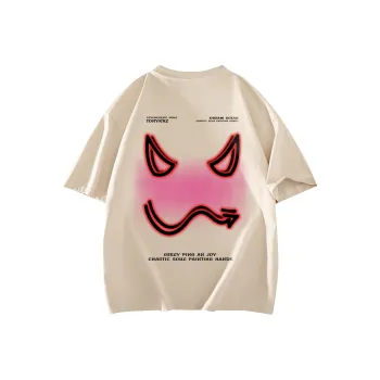 TONYKRZ T Shirts Unisex Light Beige Apricot