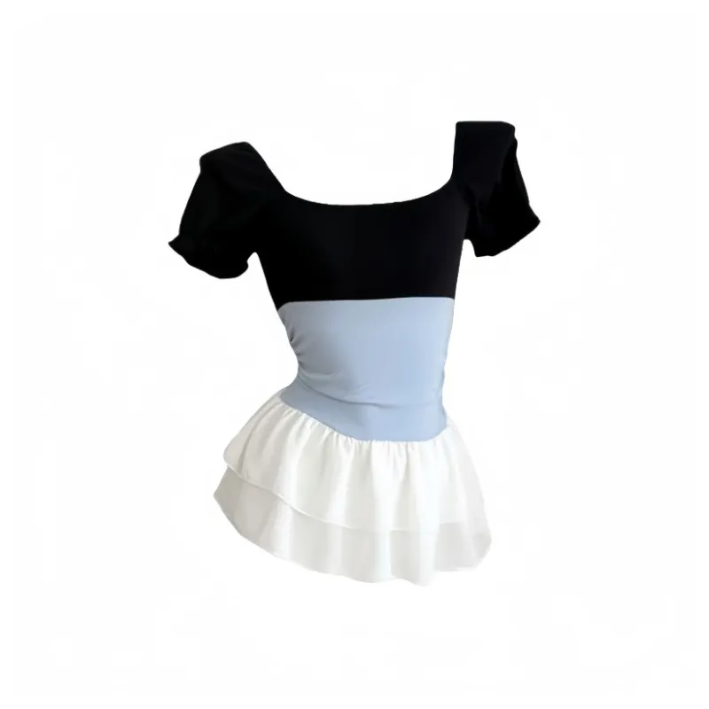 YGPRW T Shirts Women's Black Blue-0