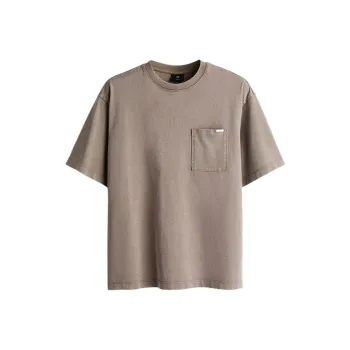 H&M T Shirts Men Dark Beige