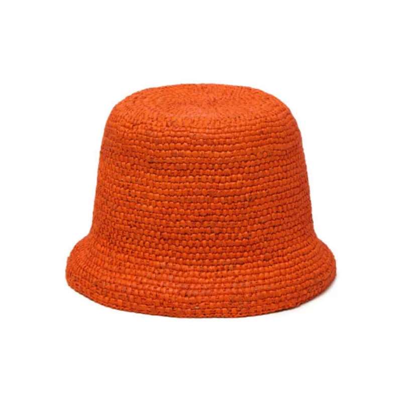 Jacquemus Raffia Bucket Hats Unisex Orange-2