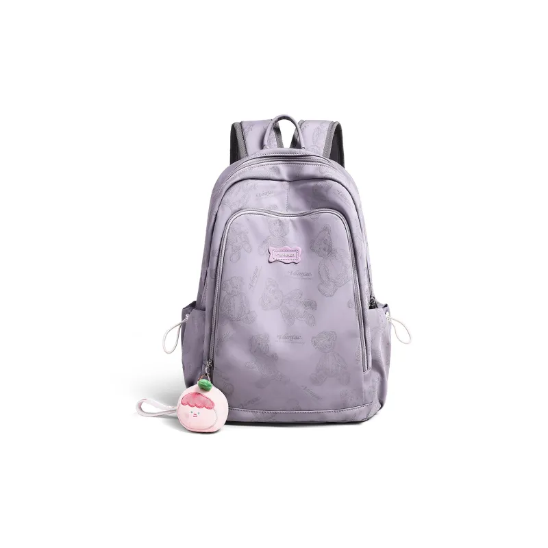 C°BANNER Fabric Backpack Tubas Women's Ecru/Purple-6