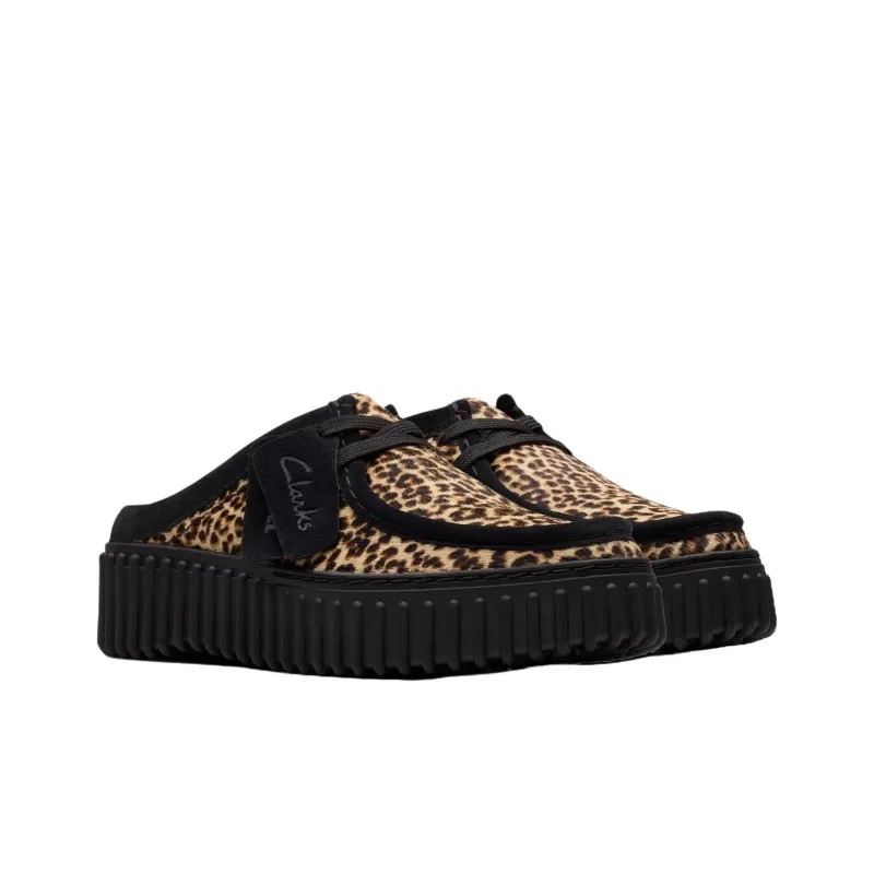 Clarks Rubber Sole Abrasion Resistant Closed Toe Slippers Women's Leopard Print-2