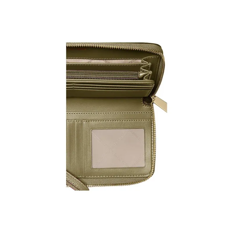 MICHAEL KORS Jet Set Leather Wallet Tubas Women's Green Hunting Journey-2