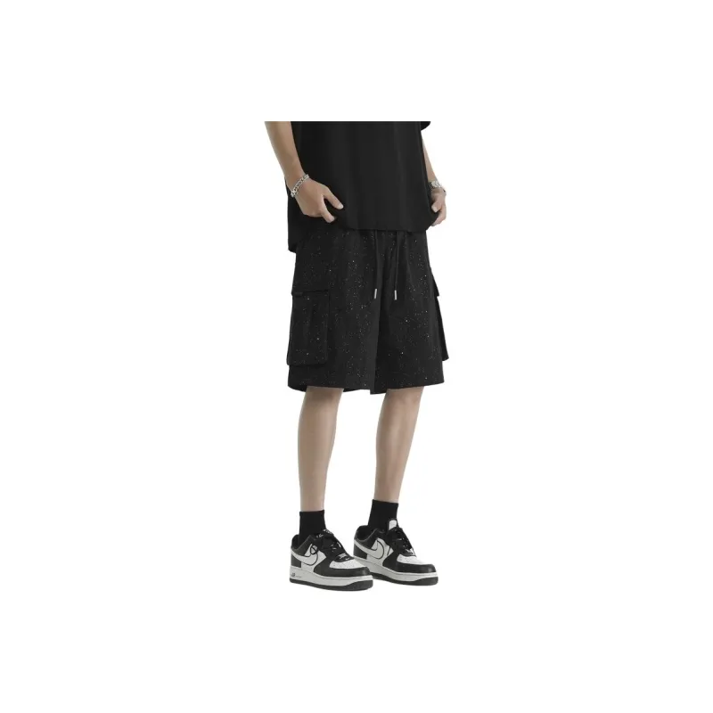 COMGM Casual Shorts Unisex Black-0