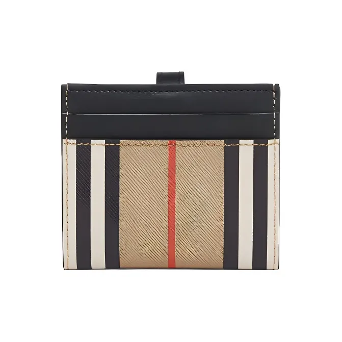 Burberry Cotton Card Holder Women's Beige-1