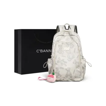 C°BANNER Fabric Backpack Tubas Women's Ecru/Purple