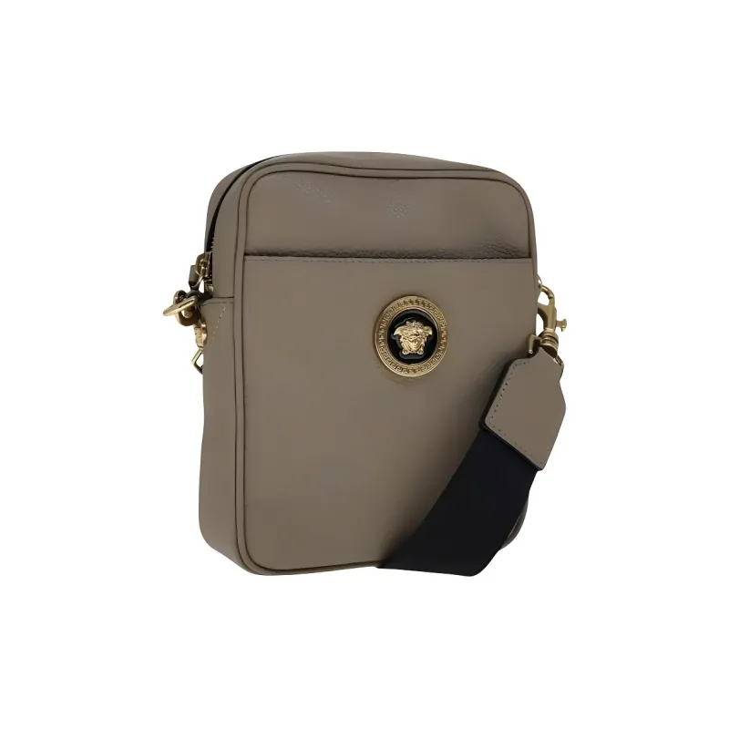 FANSIZHE Leather Shoulder Bag Men's Olive Green-0