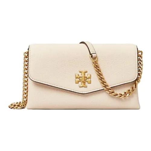 TORY BURCH Kira Pebbled Leather Road Envelope Bag Shoulder Bag Crossbody Bag Regular Women's Cream White