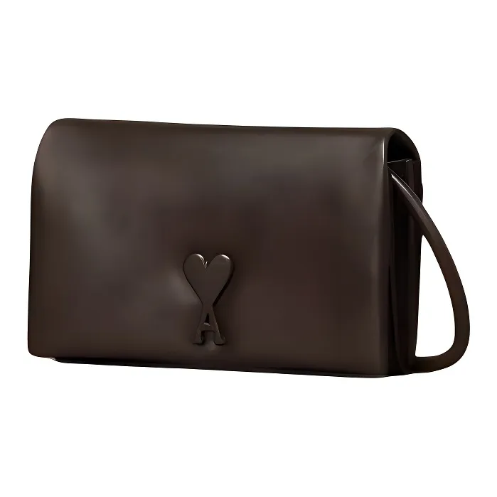 AMIPARIS Paris Ami De Coeur Logo Plaque Foldover Top Shoulder Bag-1
