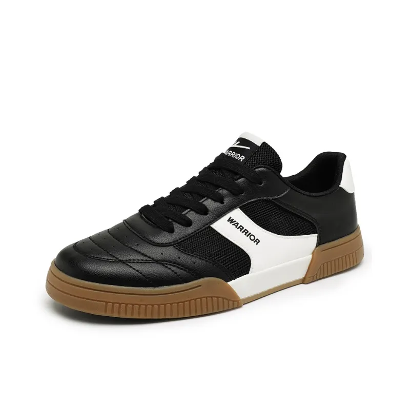 Warrior Coverage Abrasion Resistant Lightweight Breathable Slip Resistant Low Top Skateboard Shoes Men's Black Rice-1
