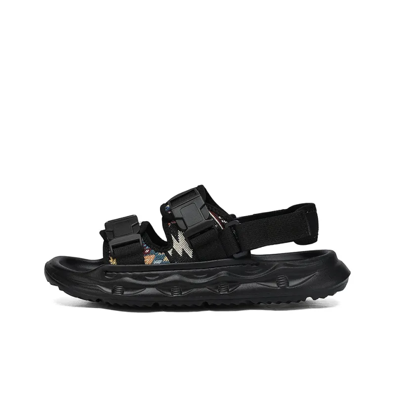 Grumpy ram Beach Sandals Men Black/Beige-0