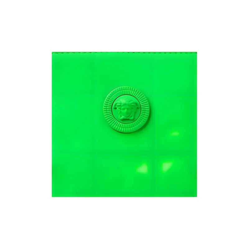 VERSACE Polyester Clutch Coin Purse Men's Green-3