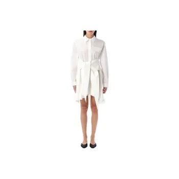 The. Garment Long Sleeved Dress Women's White