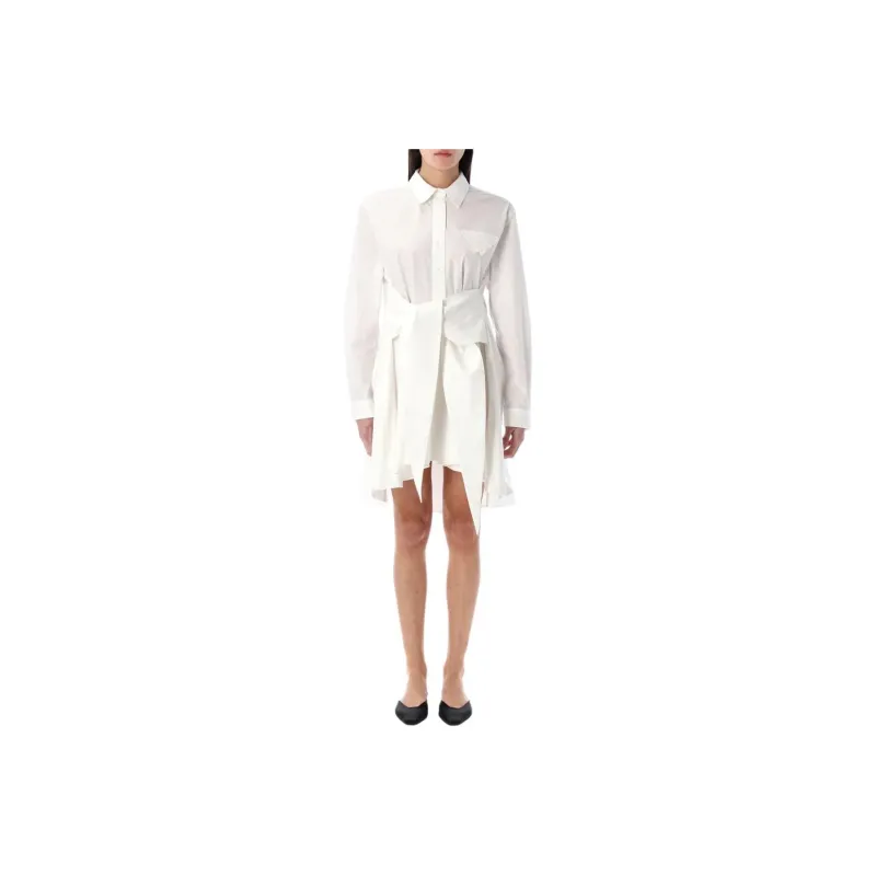 The. Garment Long Sleeved Dress Women's White-0