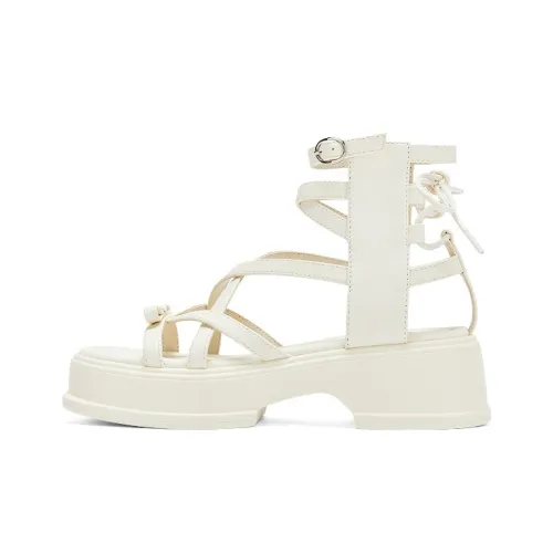 DAPHNE Roman Sandals Women's Ecru