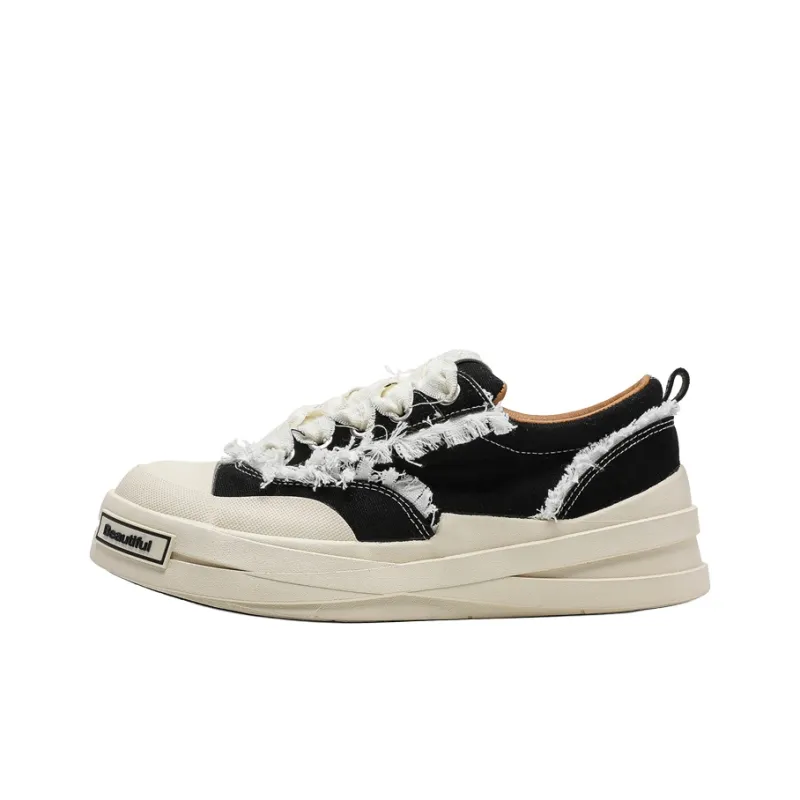 Gai Renpu Anti Slip Wear Resistant Low Top Skateboard Shoes Men's Black-0