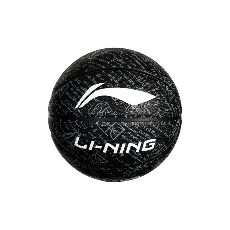 LiNing Hundred Hits Collection Rubber Basketball Black White Size 5, Size 7 Training Unisex-0