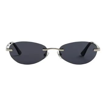 ZARA Metal Acetate Polyamide Oval Sunglasses Men's Silver