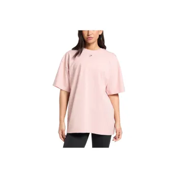 GYMSHARK Drop Shoulder Sleeve T Shirt Women's Pink