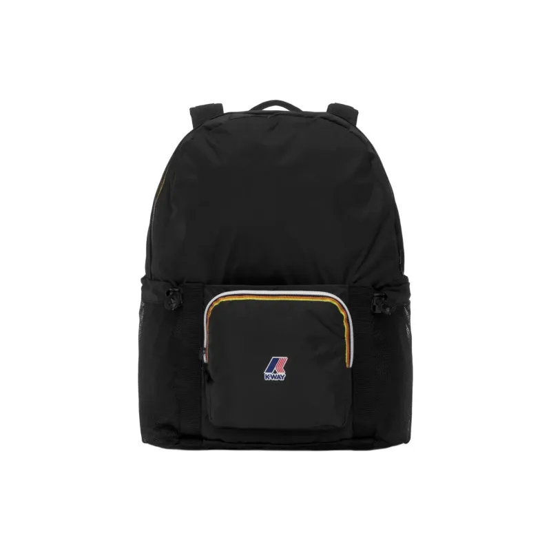 K WAY Nylon Backpack Unisex Black-0