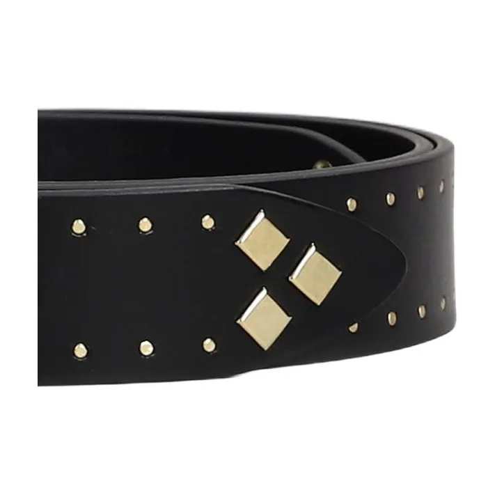 ISABEL MARANT ETOILE Calfskin Leather Belts Women's Black 2.5CM-2