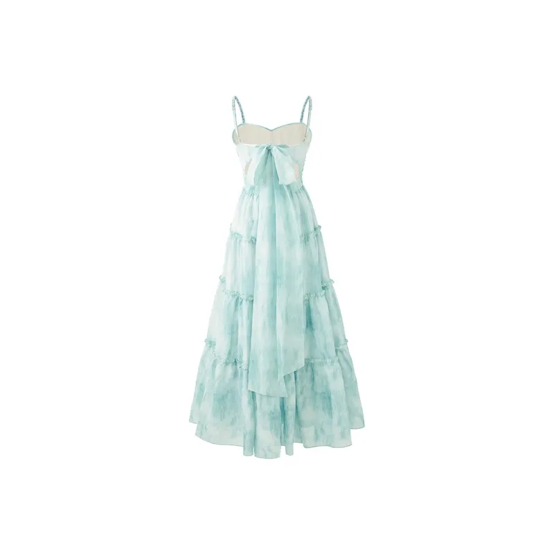 GUOZHEN Slip Dresses Women's Turquoise-1