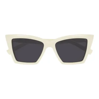 SAINT LAURENT Recycled Acetate Cat Eye Sunglasses Women's White