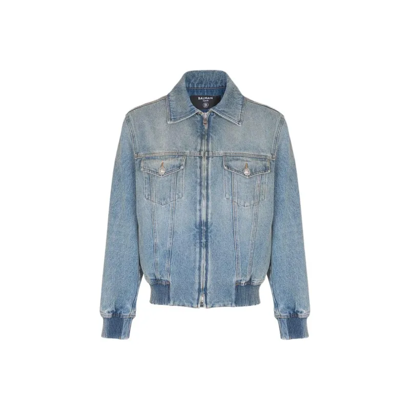 BALMAIN SS25 Jackets & Coats Men's Blue-0