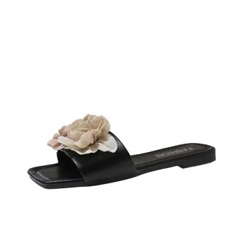 WUJI Rubber Sole Slip Resistant Abrasion Resistant Slide Slippers Women's