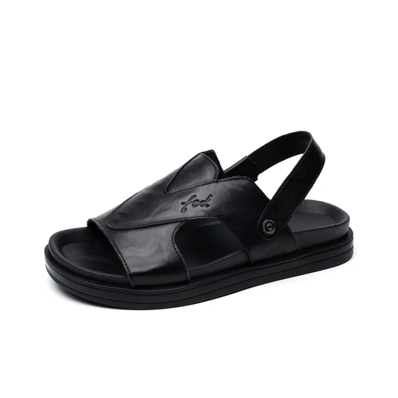 FED Beach Sandals Men Black-1