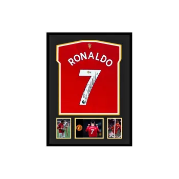 Three For Manchester United Team Jersey Exquisite Mounting, Outer Frame Approx. 65x85cm Unisex