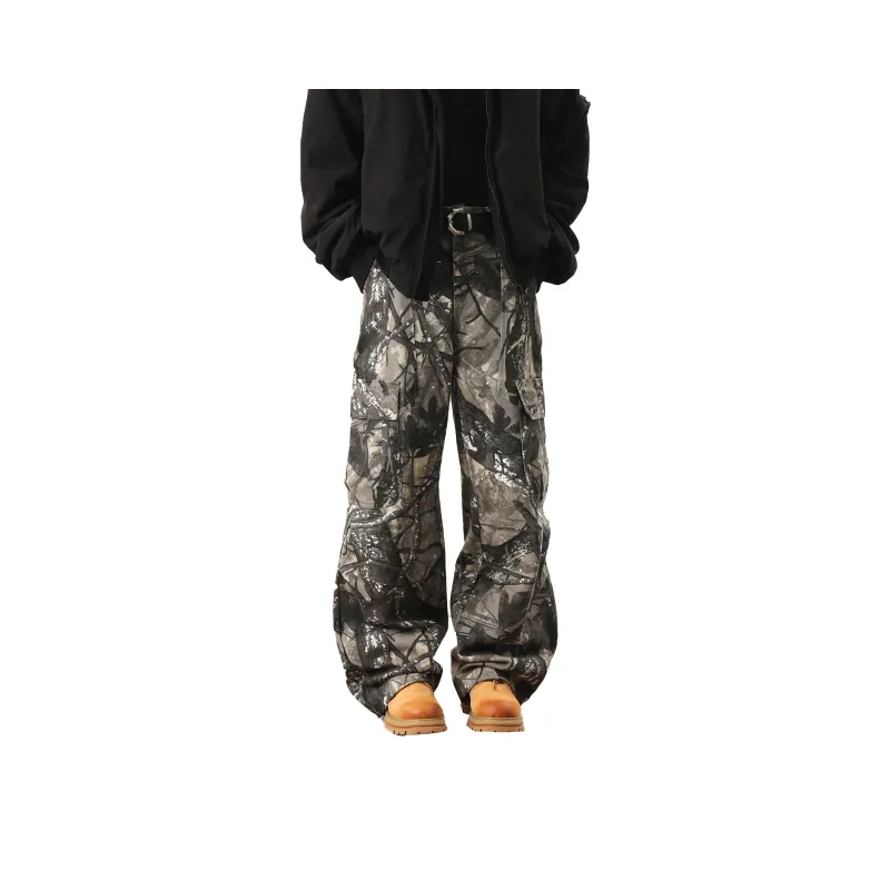 FOREVER 21 Jeans Unisex Fallen Leaves Gray-0