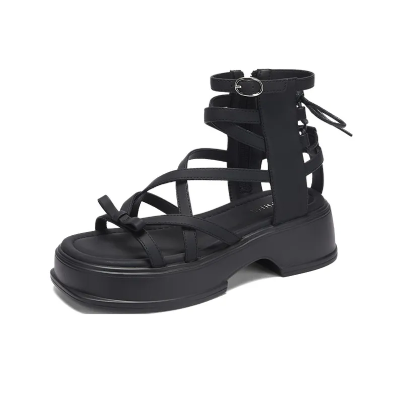 DAPHNE Roman Sandals Women's Black-1