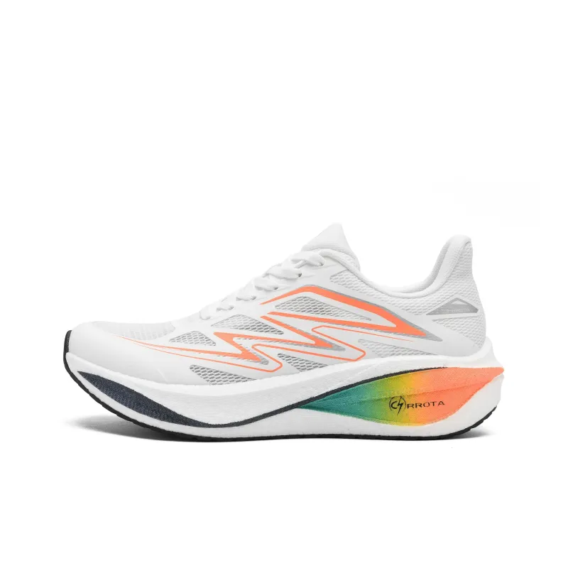 CHRROTA Low Top Running Shoes Unisex Orange Silver Flash-0